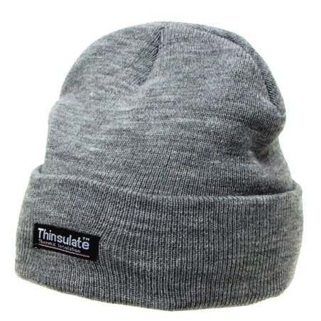 Cap thinsulated grey knitted