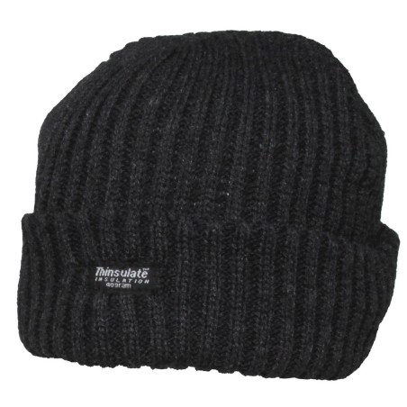 Cap thick knitted black...