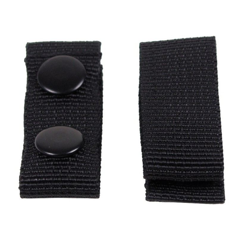 Belt Holders, nylon, black, 4 pcs/set, 2 buttons