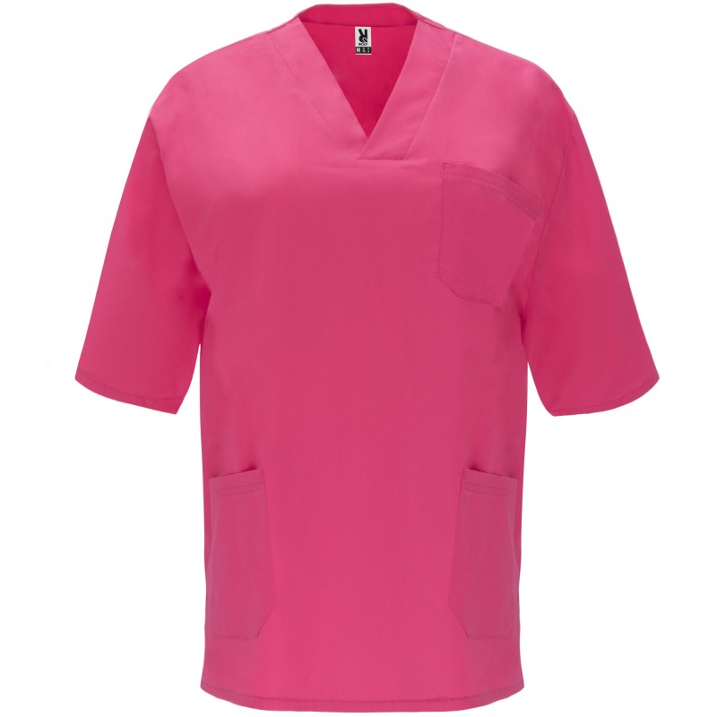 Service top with short sleeves pink