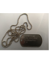 Dog tag metal with embossing fonts